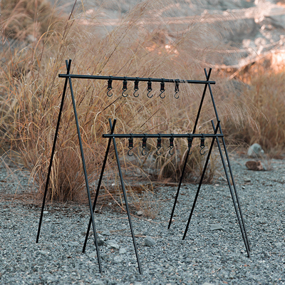 Aluminium Folding Tripod Camping Hanging Rack 800g 93*90*80cm